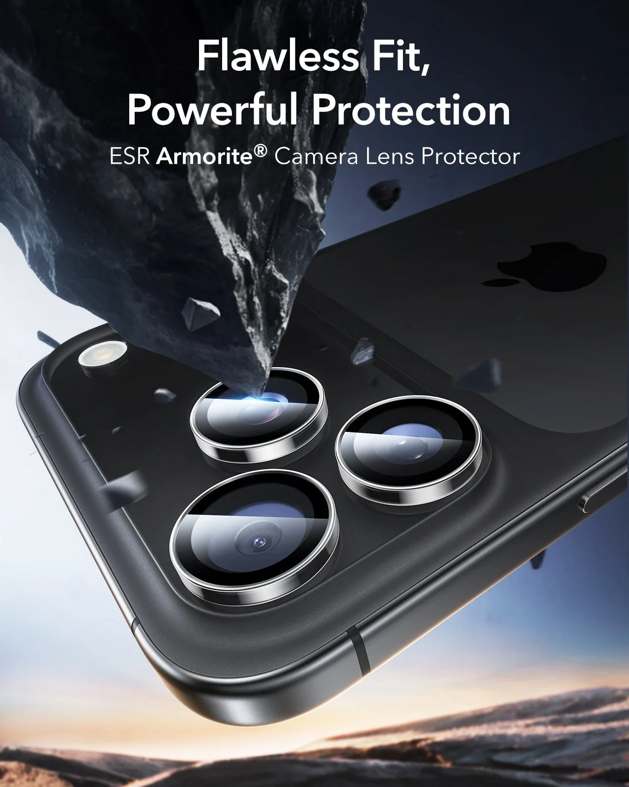 iPhone 17 Pro Max/17 Pro Armorite®️ Camera Lens Protector - Clear - Image 2