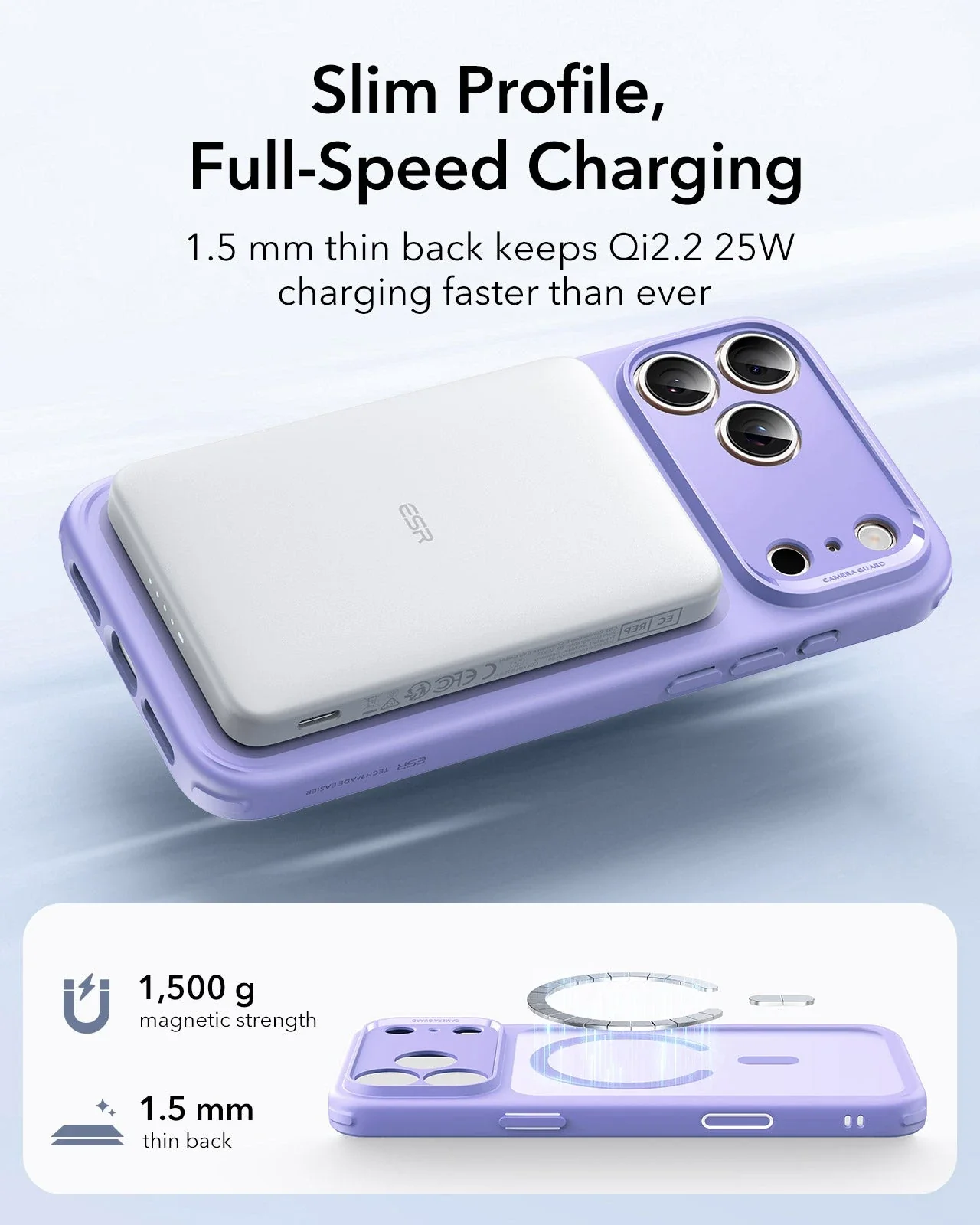 iPhone 17 Pro Max Classic Hybrid Magnetic Case (Camera Control) - Frosted Purple - Image 5
