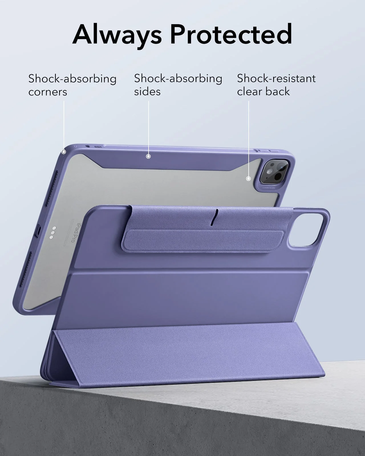 iPad Pro 13ʺ (2025) Rebound Case and Screen Protector Bundle - Lavender - Image 7