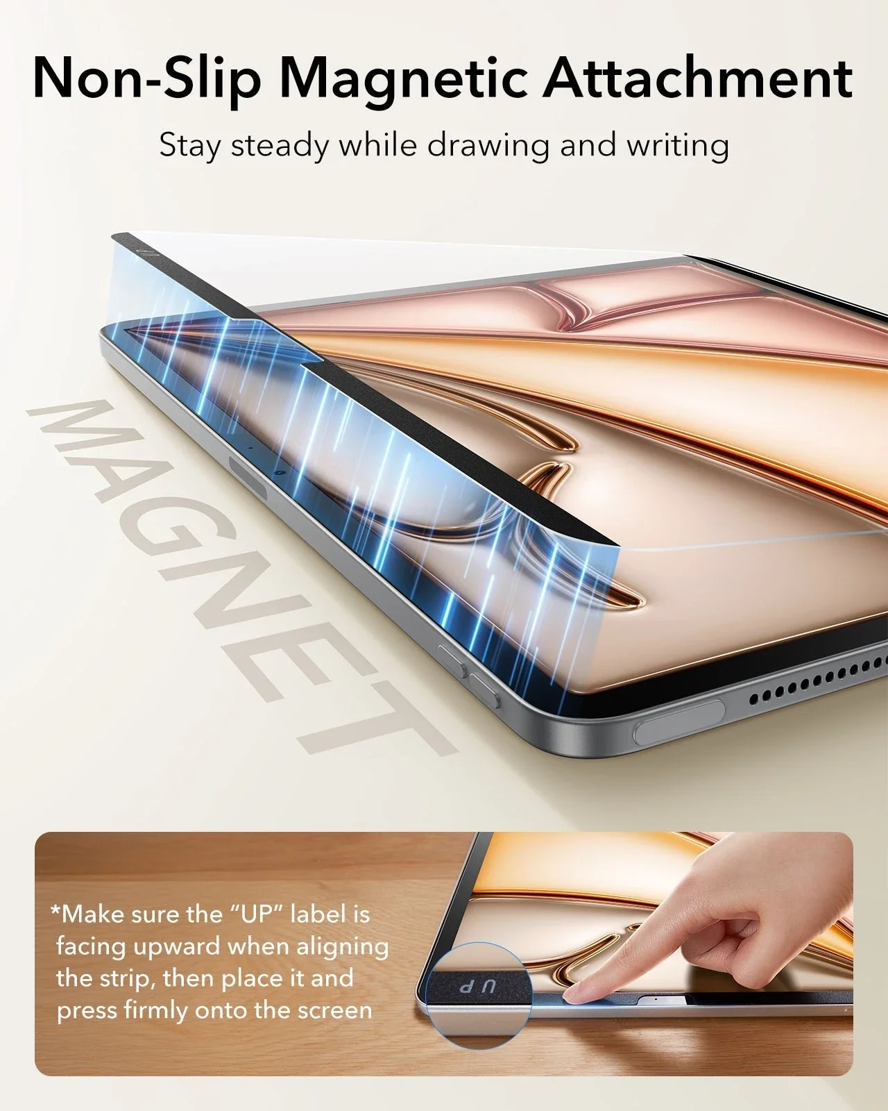 iPad Air 11" (M4) 2026 Bundle Flip Magnetic Case with Pencil Holder, Paper-Feel Magnetic & Armorite® Protection - Light Purple - Image 21