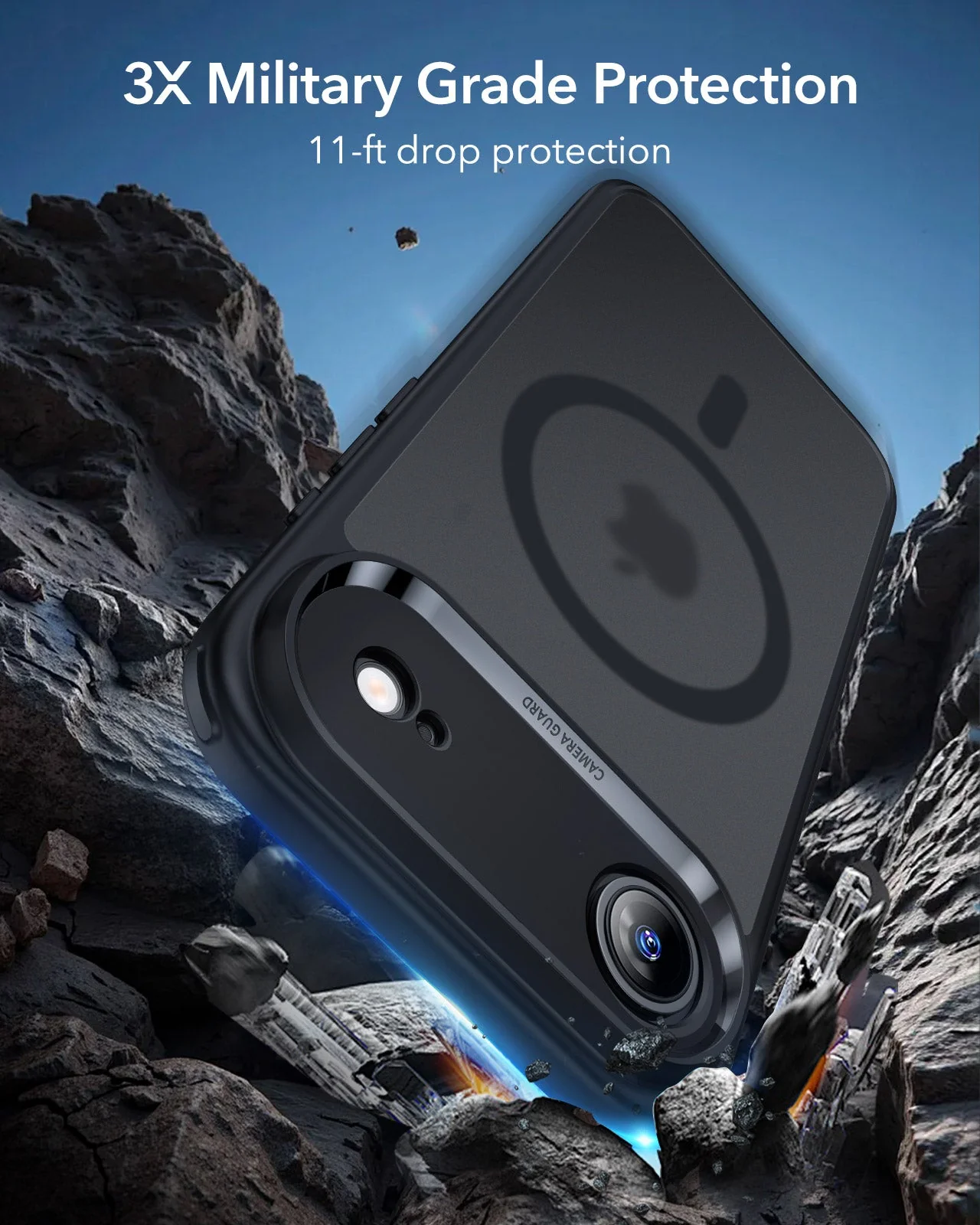 iPhone Air Classic Hybrid Magnetic Case (Camera Control) - Frosted Black - Image 4