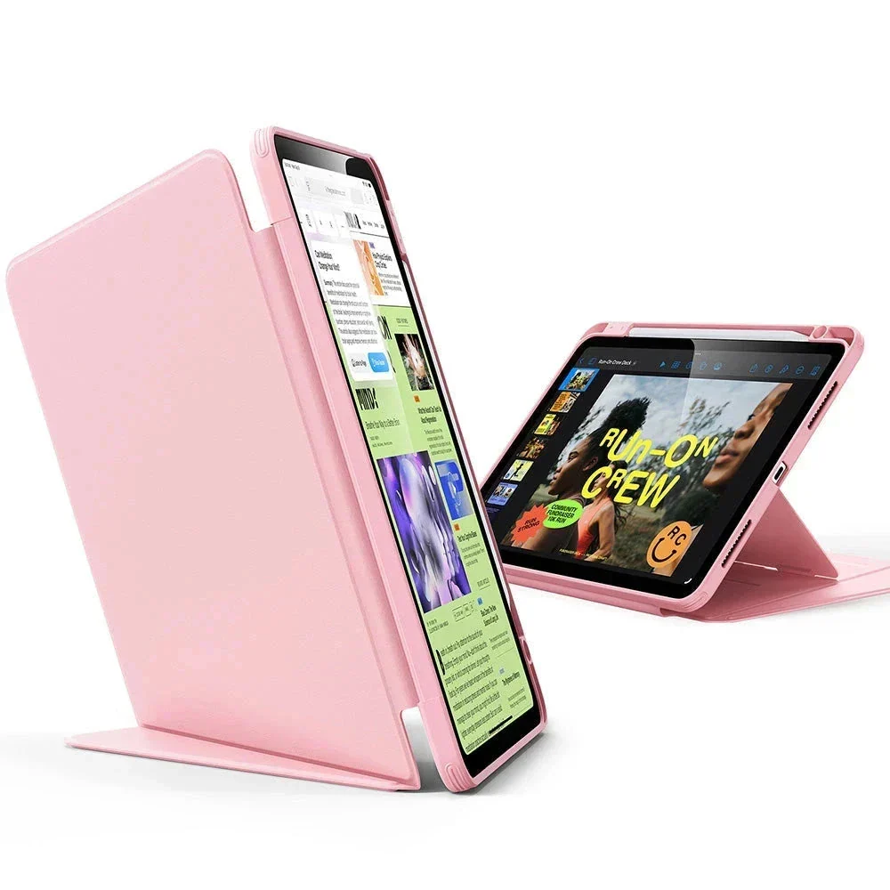 iPad Air 11" (2024) Bundle Flip Magnetic Case with Geo Digital Pencil - Pink - Image 3