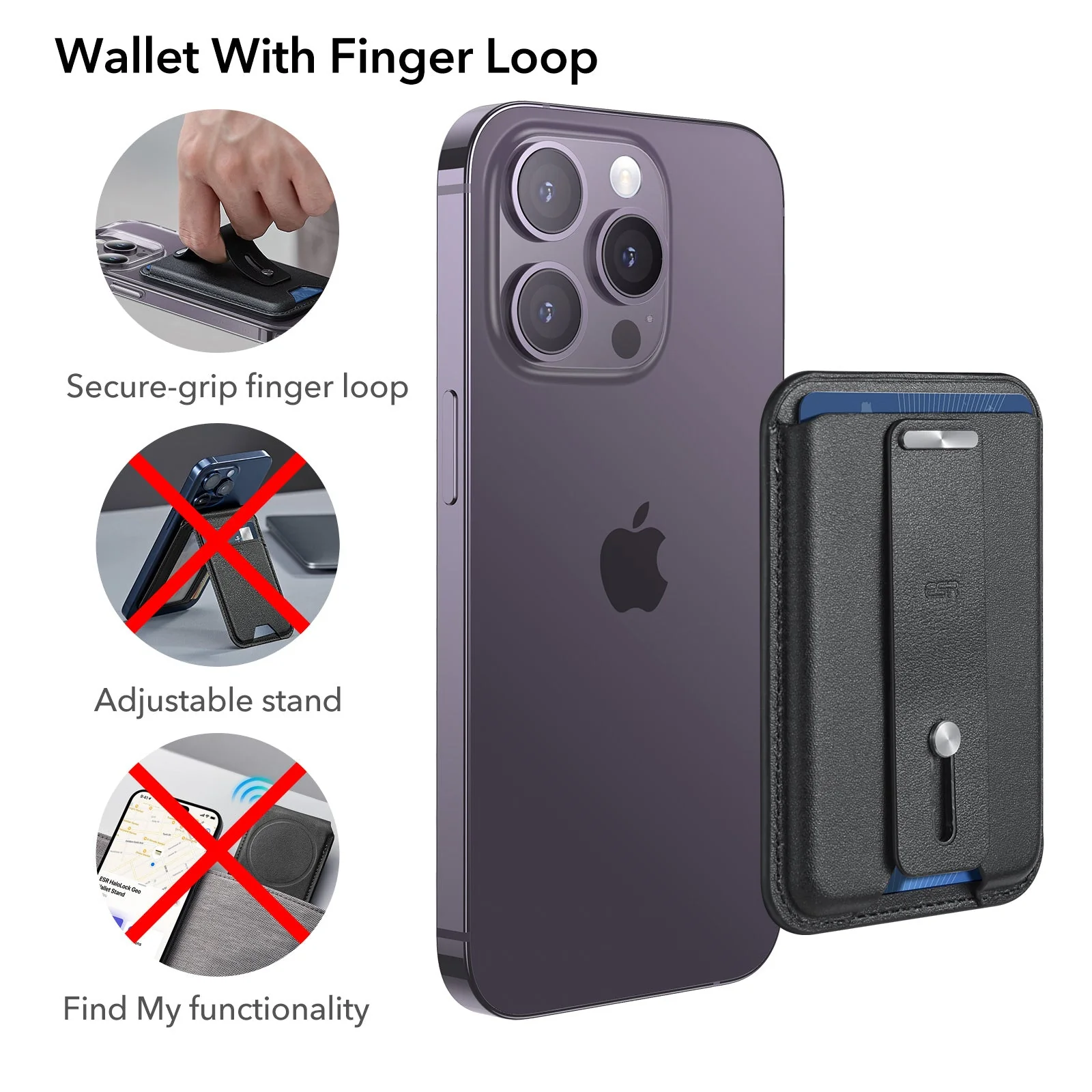 Magnetic Wallet (HaloLock) - Dark Blue - Image 3