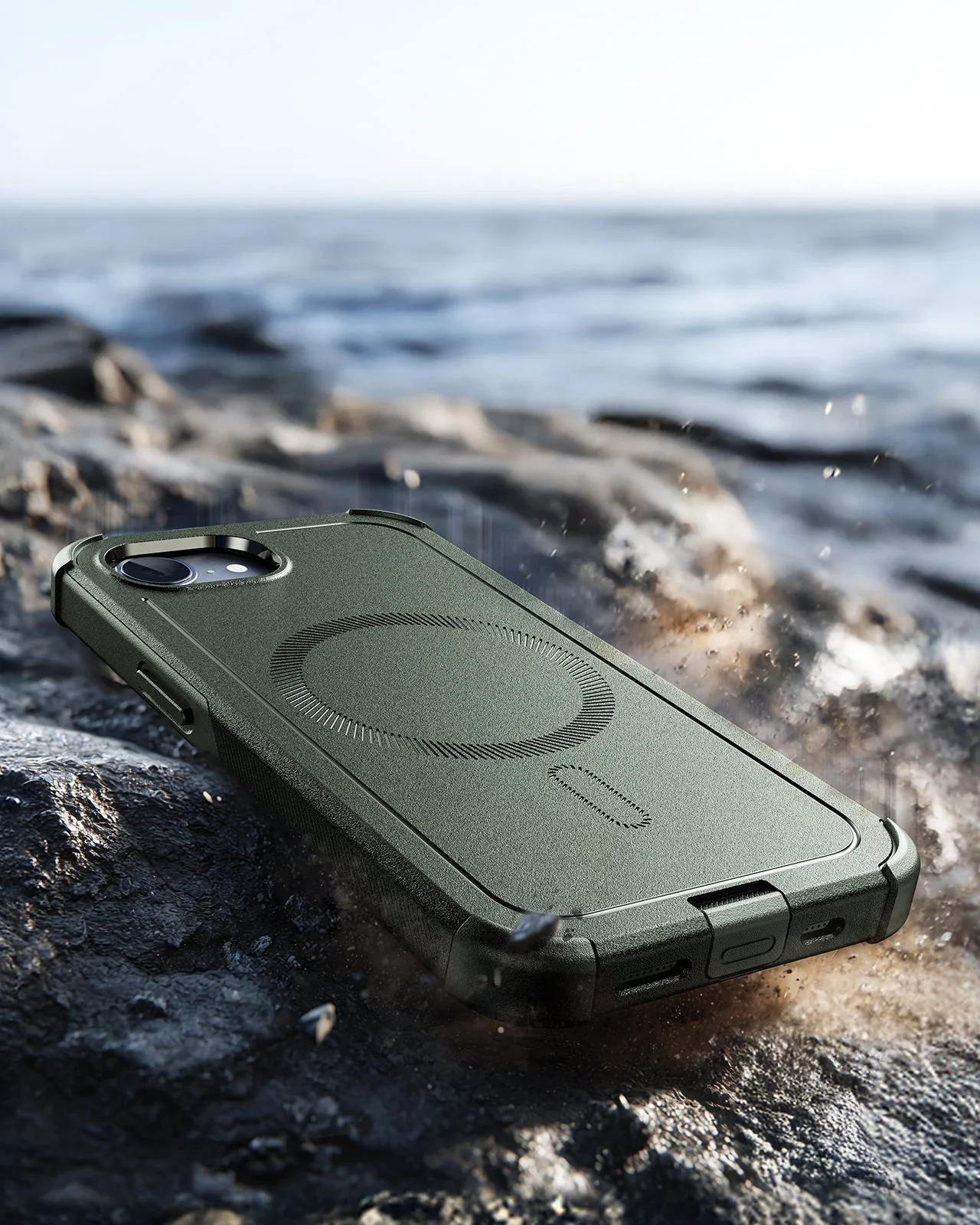 iPhone 17e Cyber Tough Magnetic Case - Olive Green - Image 8