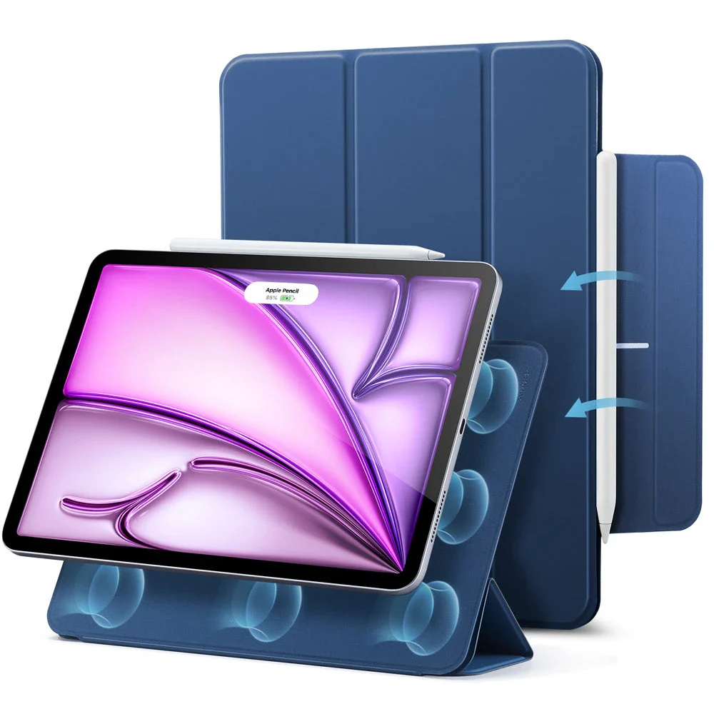 iPad Air 13" (M4) 2026 Rebound Magnetic Case - Navy Blue