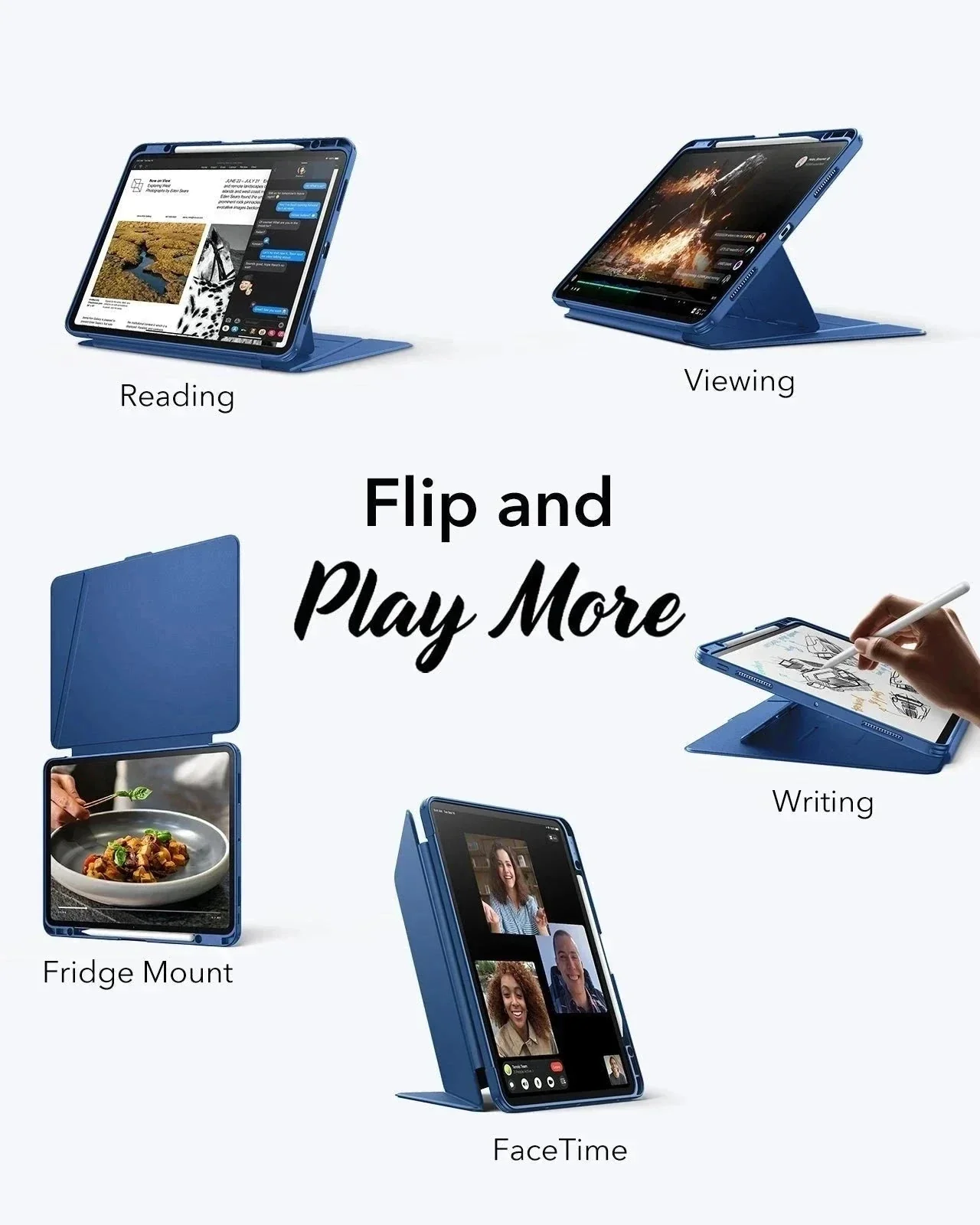 iPad Pro 11ʺ (2025) Flip Transformation Bundle - Navy Blue - Image 2