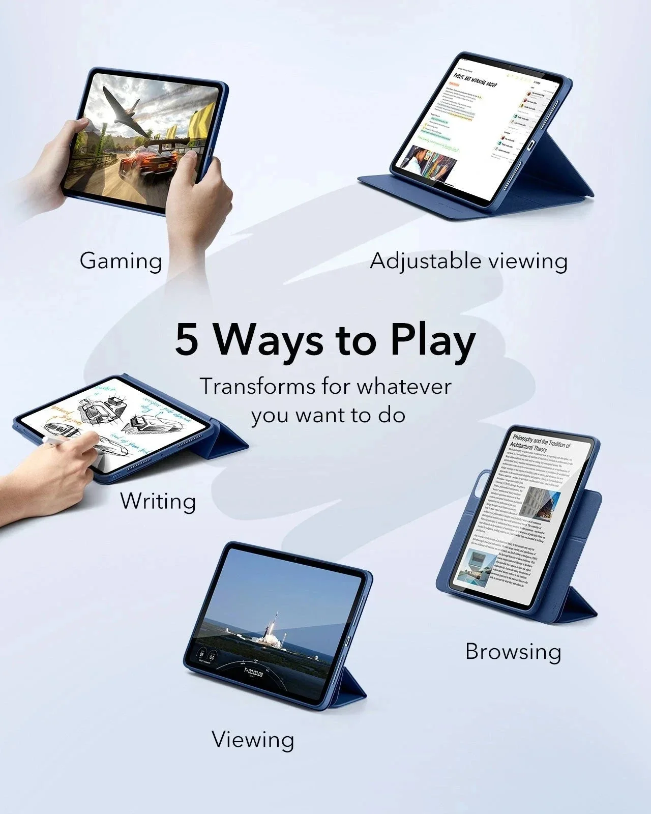 iPad Pro 11ʺ (2025) Rebound Transformation Bundle - Navy Blue - Image 3