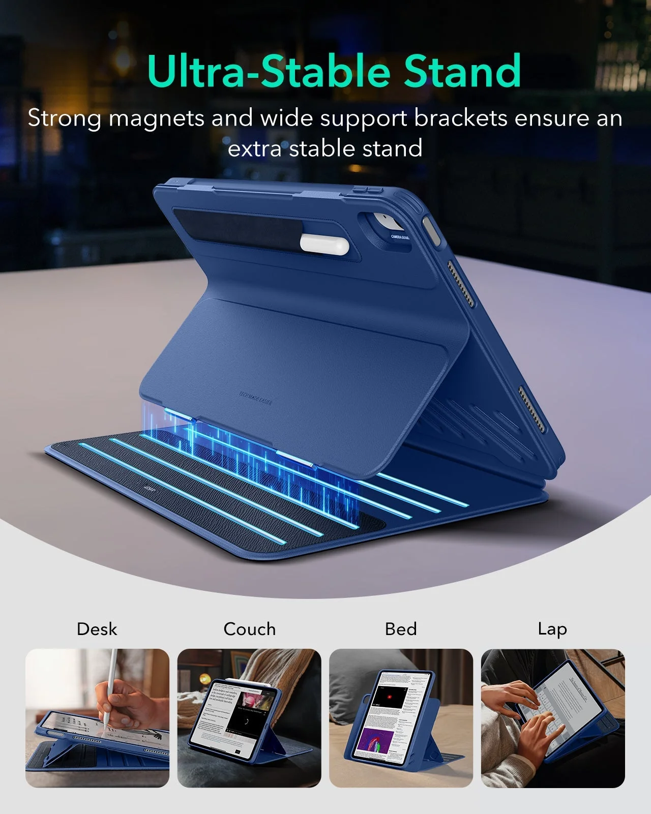 iPad Air 13" (M4) 2026 Bundle Shift Magnetic Case & Armorite® Protection - Navy Blue - Image 4