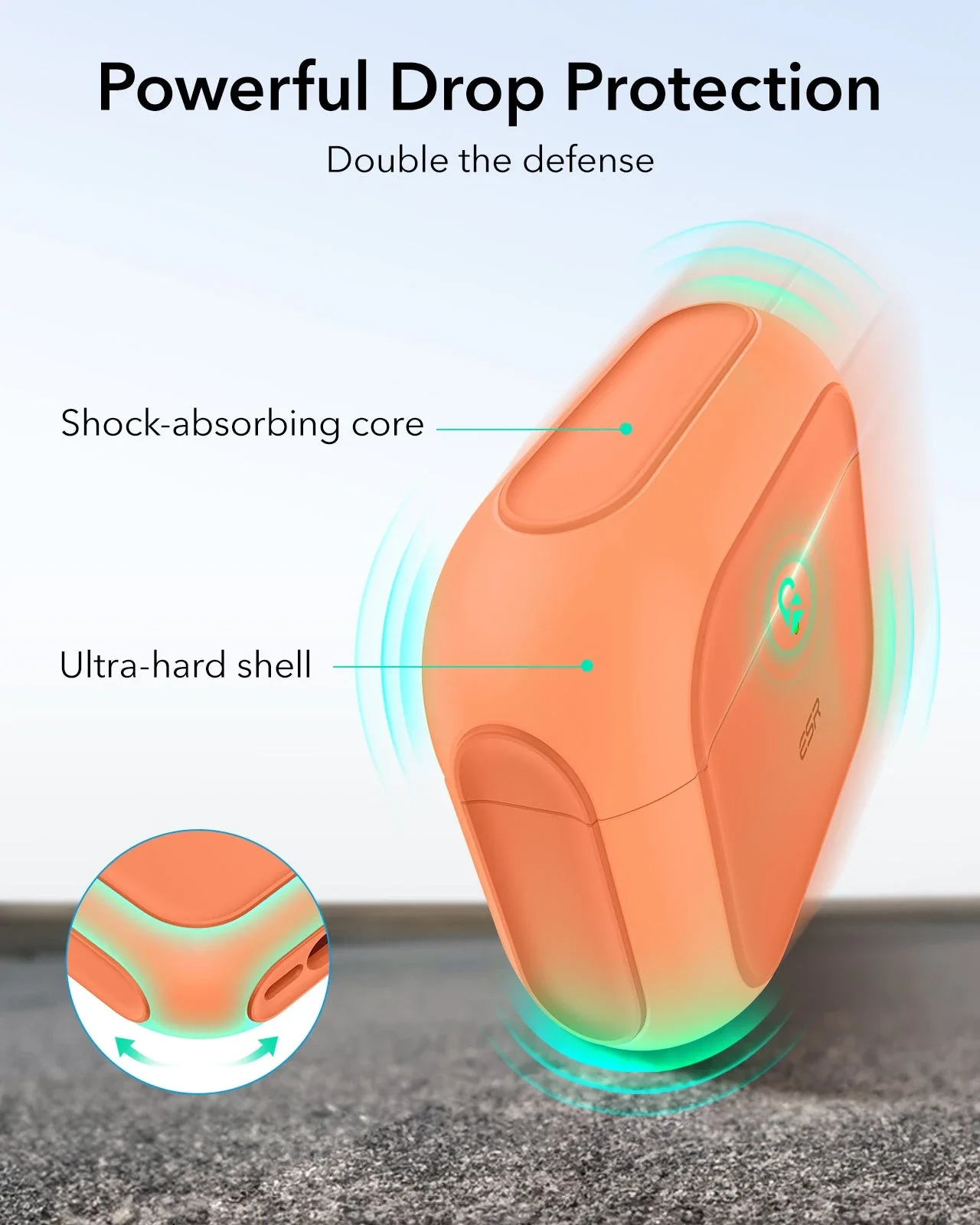 AirPods Pro 3 Orbit Hybrid Magnetic Case - Orange - Image 6