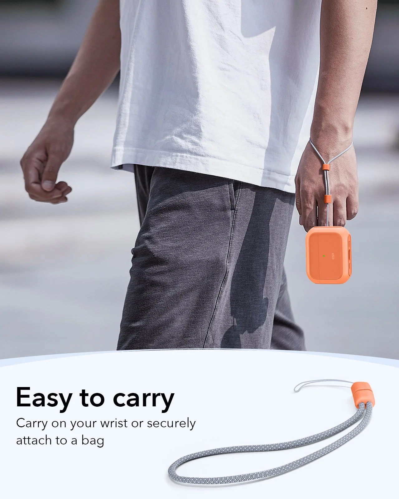 AirPods Pro 3 Orbit Hybrid Magnetic Case - Orange - Image 8