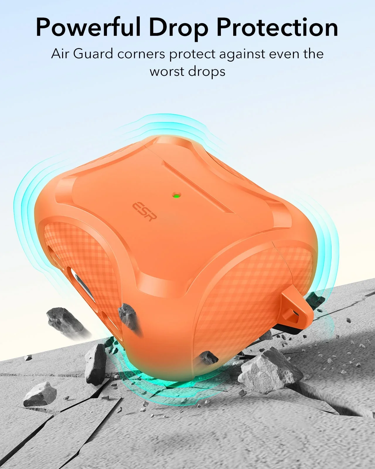 AirPods Pro 3 Cyber Tough Magnetic Case - Orange - Image 6