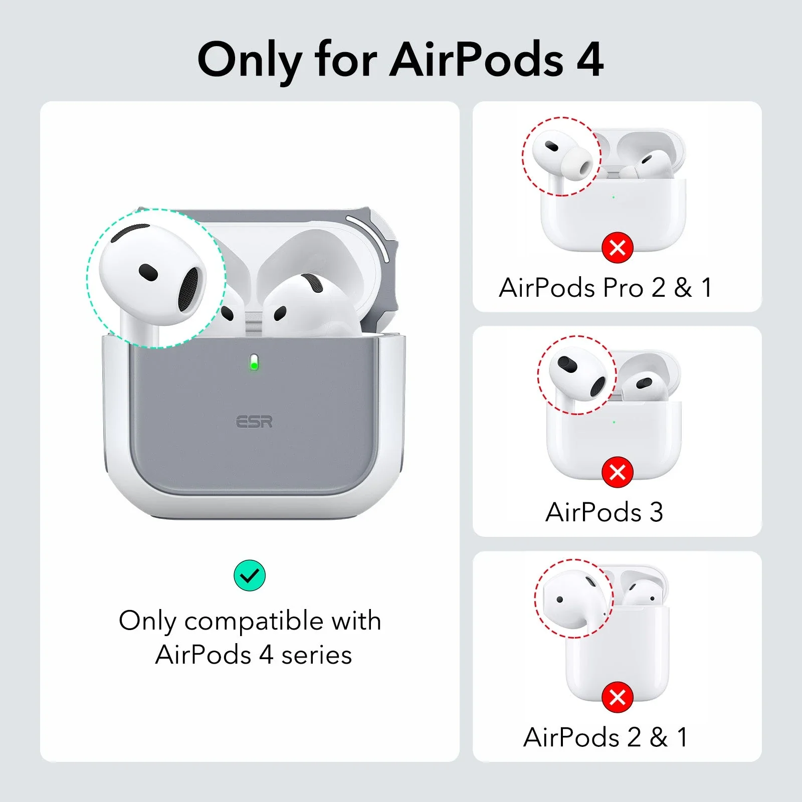 Orbit Hybrid Everyday-Carry Bundle for AirPods 4 - White - Image 3