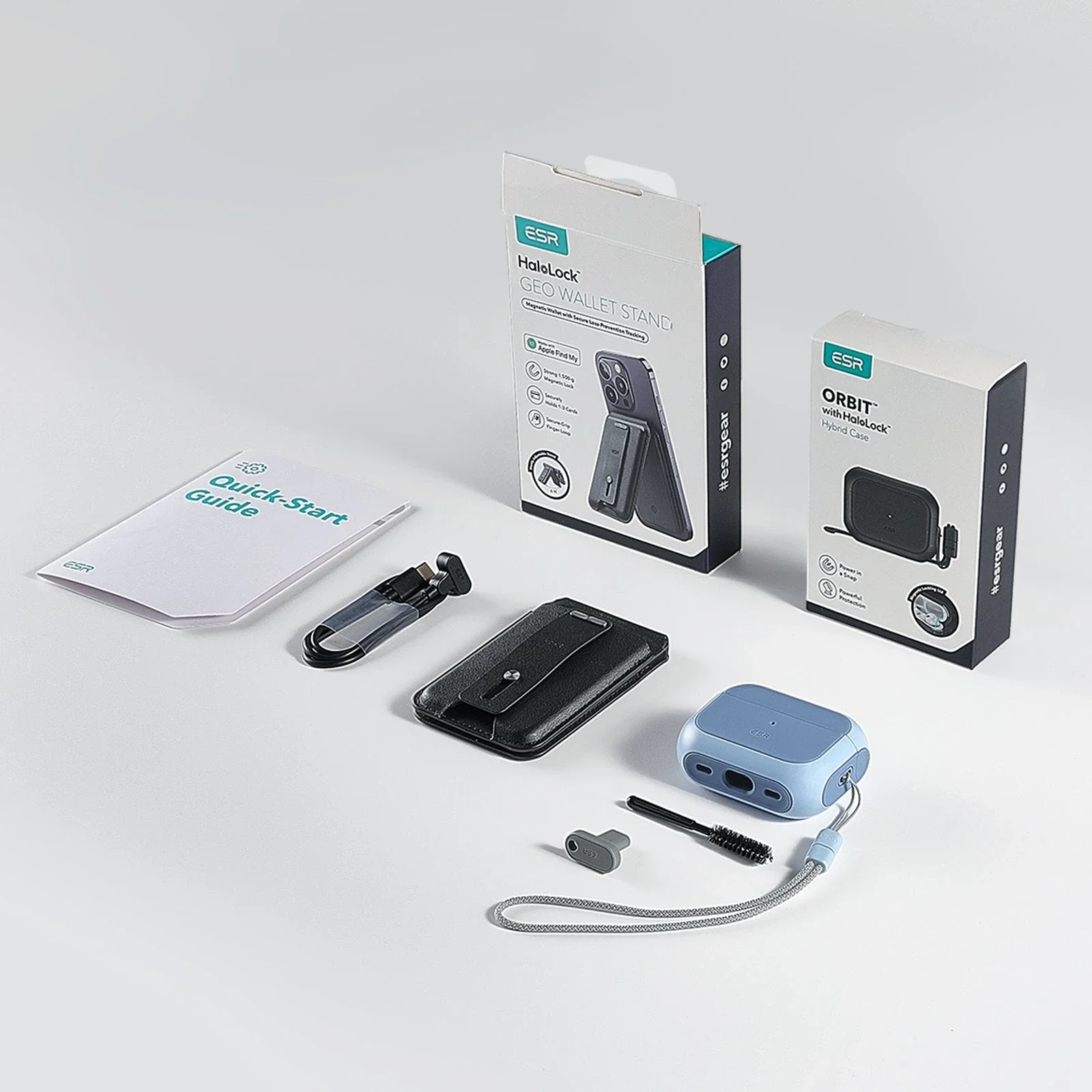 Orbit Hybrid Everyday-Carry Bundle for AirPods Pro (2023/2022/2019) - White - Image 2