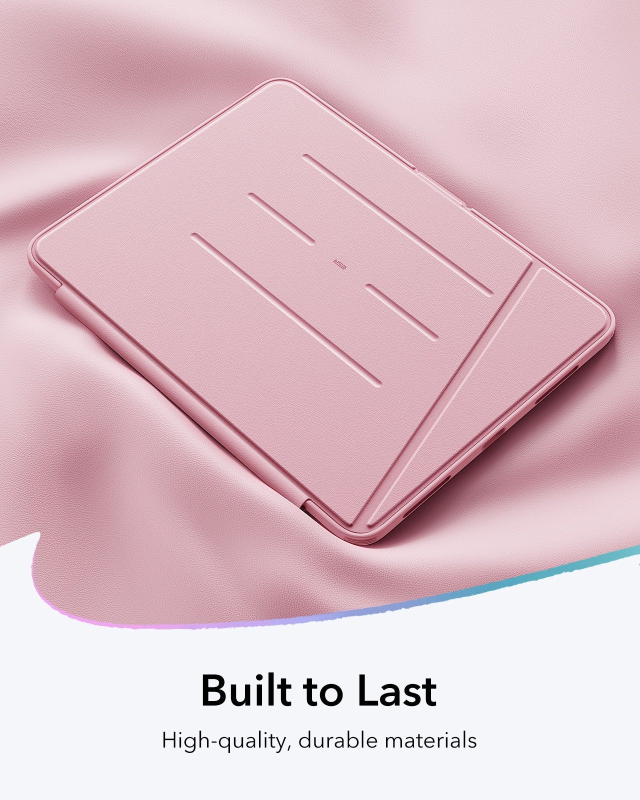 iPad 11" (A18) 2026 Flip Magnetic Case with Pencil Holder - Pink - Image 9