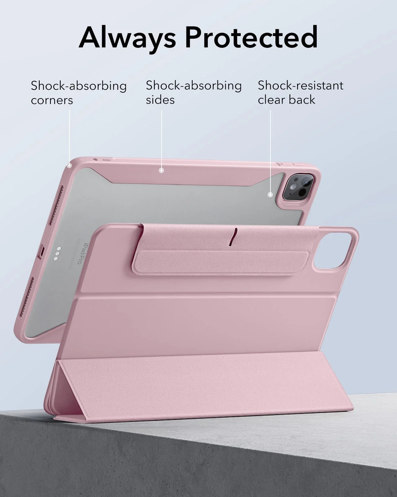 iPad Pro 13ʺ (2025) Rebound Case and Screen Protector Bundle - Pink - Image 6