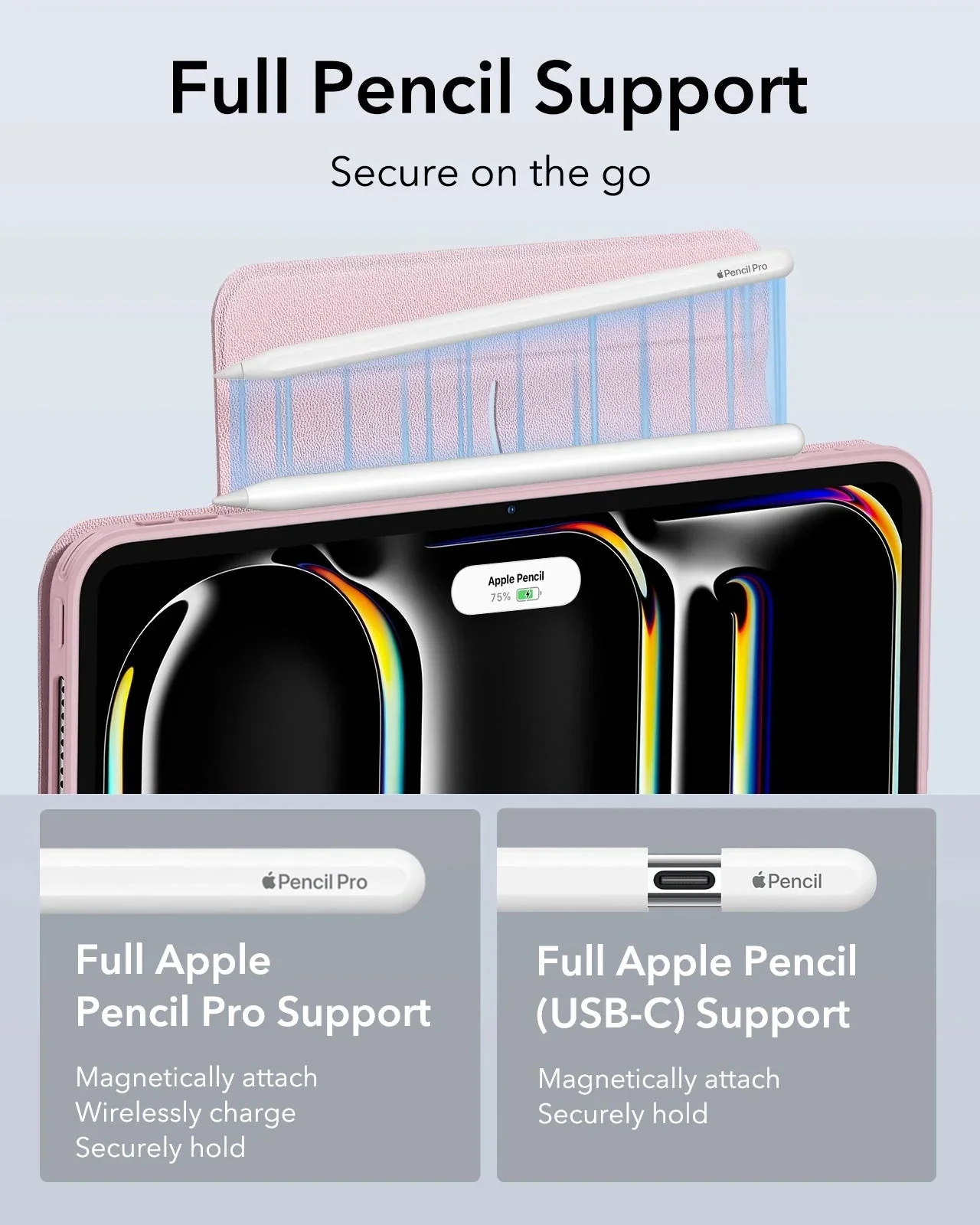 iPad Pro 13ʺ (2025) Rebound Case and Screen Protector Bundle - Pink - Image 7