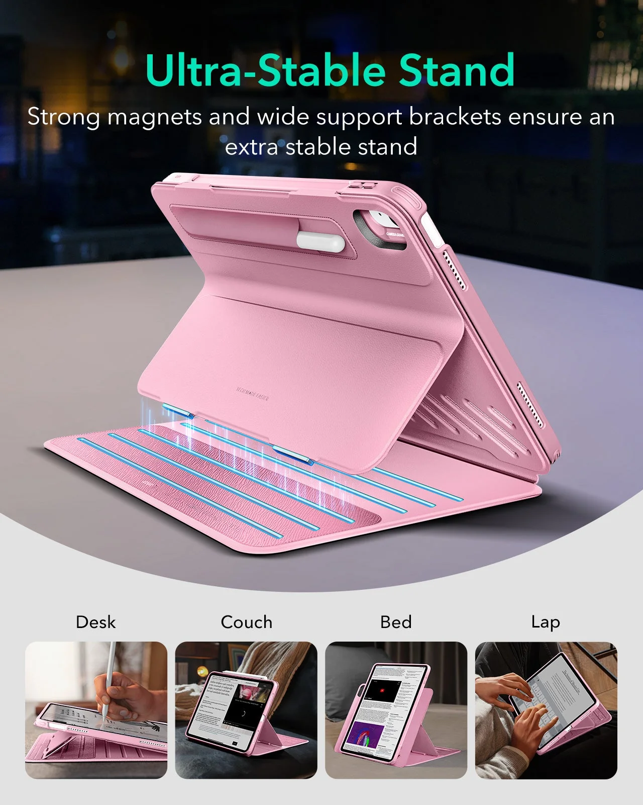 iPad 11" (A18) 2026 Shift Magnetic Case - Pink - Image 4