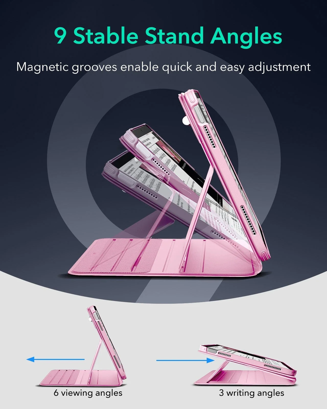 iPad 11" (A18) 2026 Shift Magnetic Case - Pink - Image 7