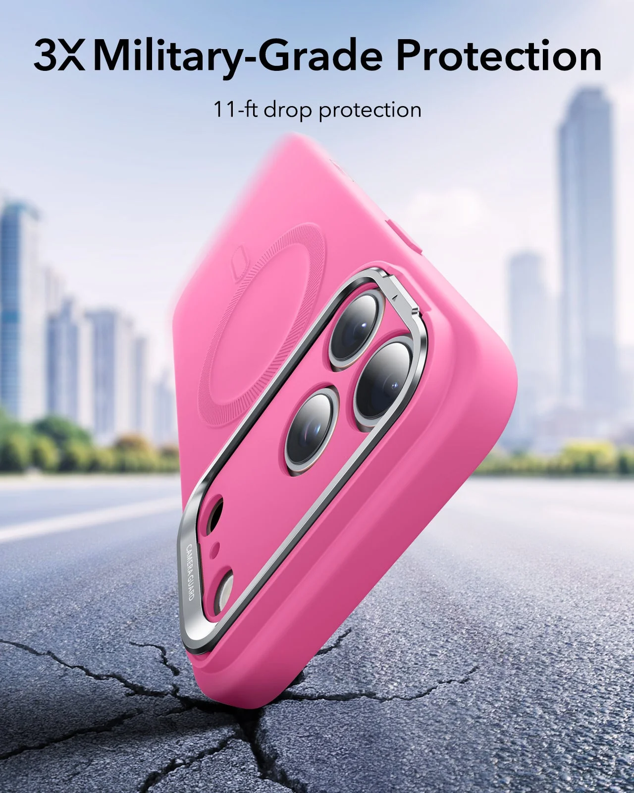 iPhone 17 Pro Cloud Soft Magnetic Case (Camera Control, Stash Stand) - Rosy Pink - Image 5