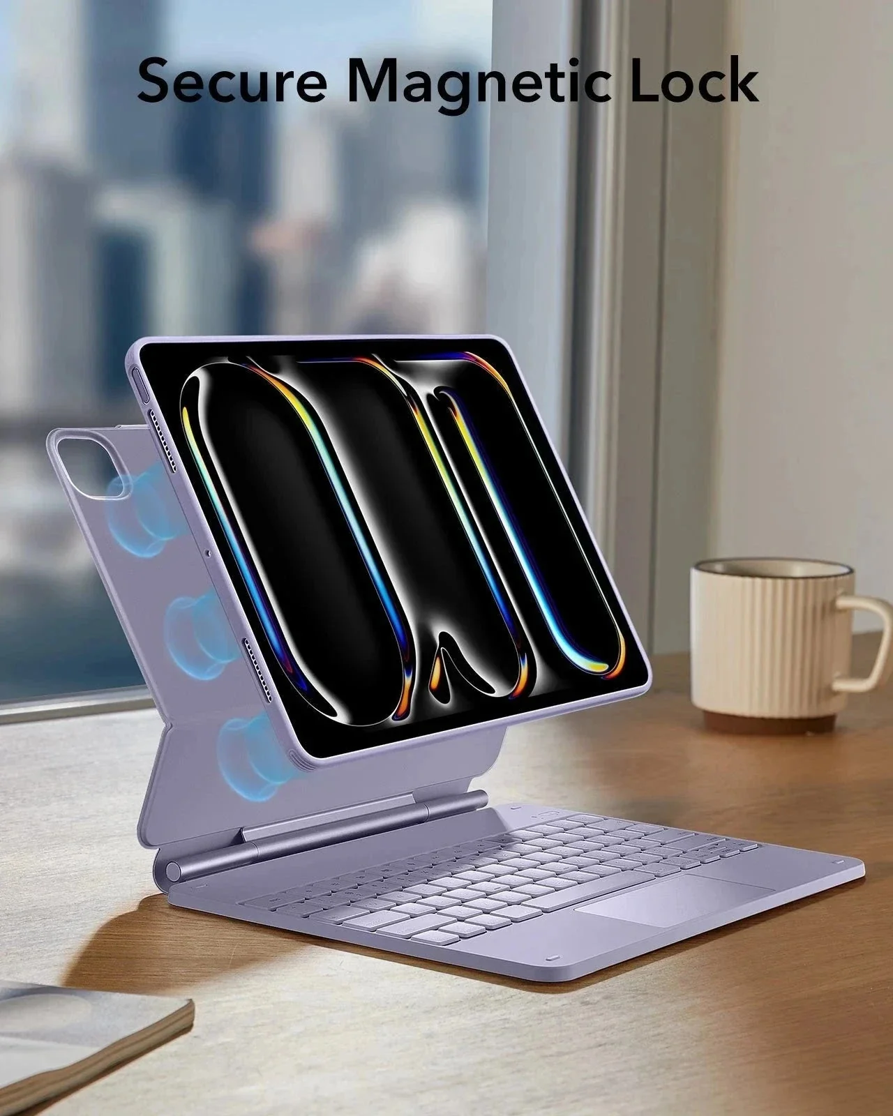 iPad Pro 13″ (2025) Rebound Magnetic Keyboard Case 360 - US Layout-Purple - Image 7