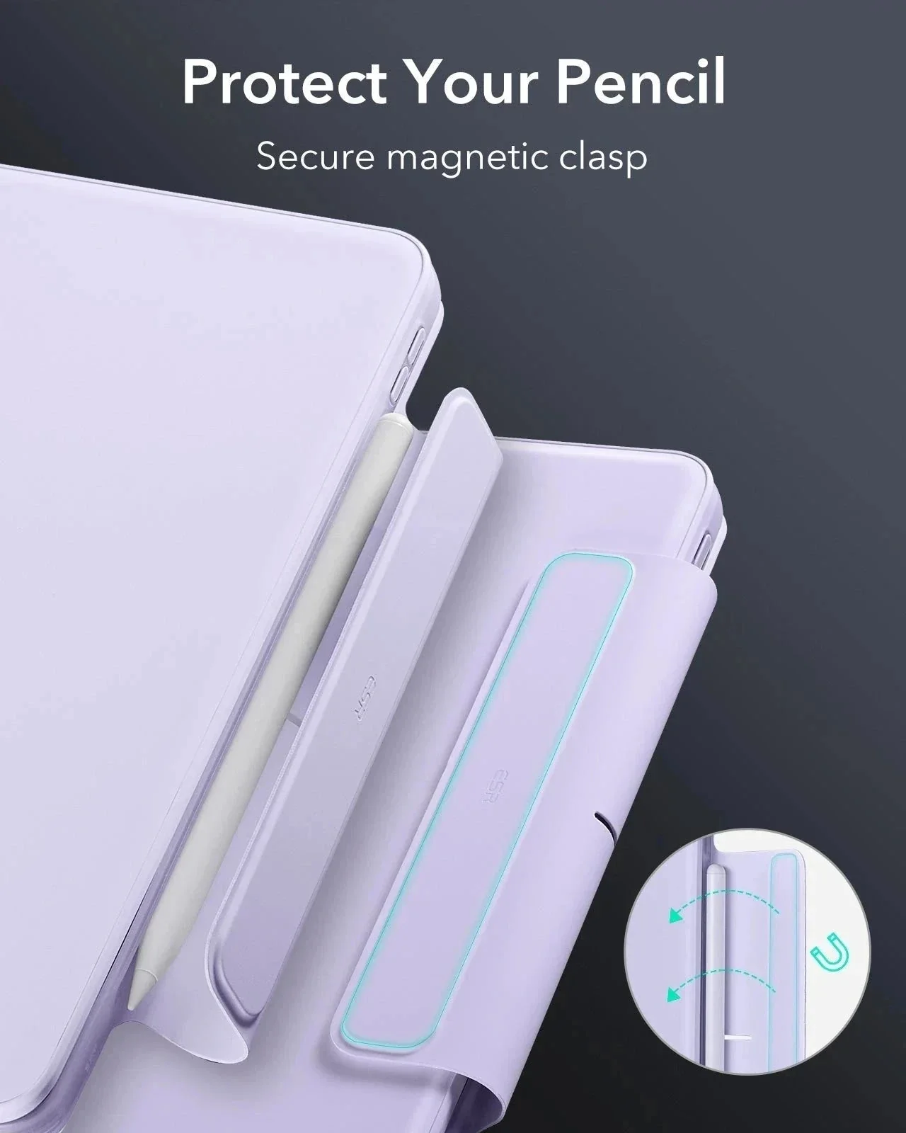 iPad Pro 13″ (2025) Rebound Magnetic Keyboard Case 360 - US Layout-Purple - Image 9