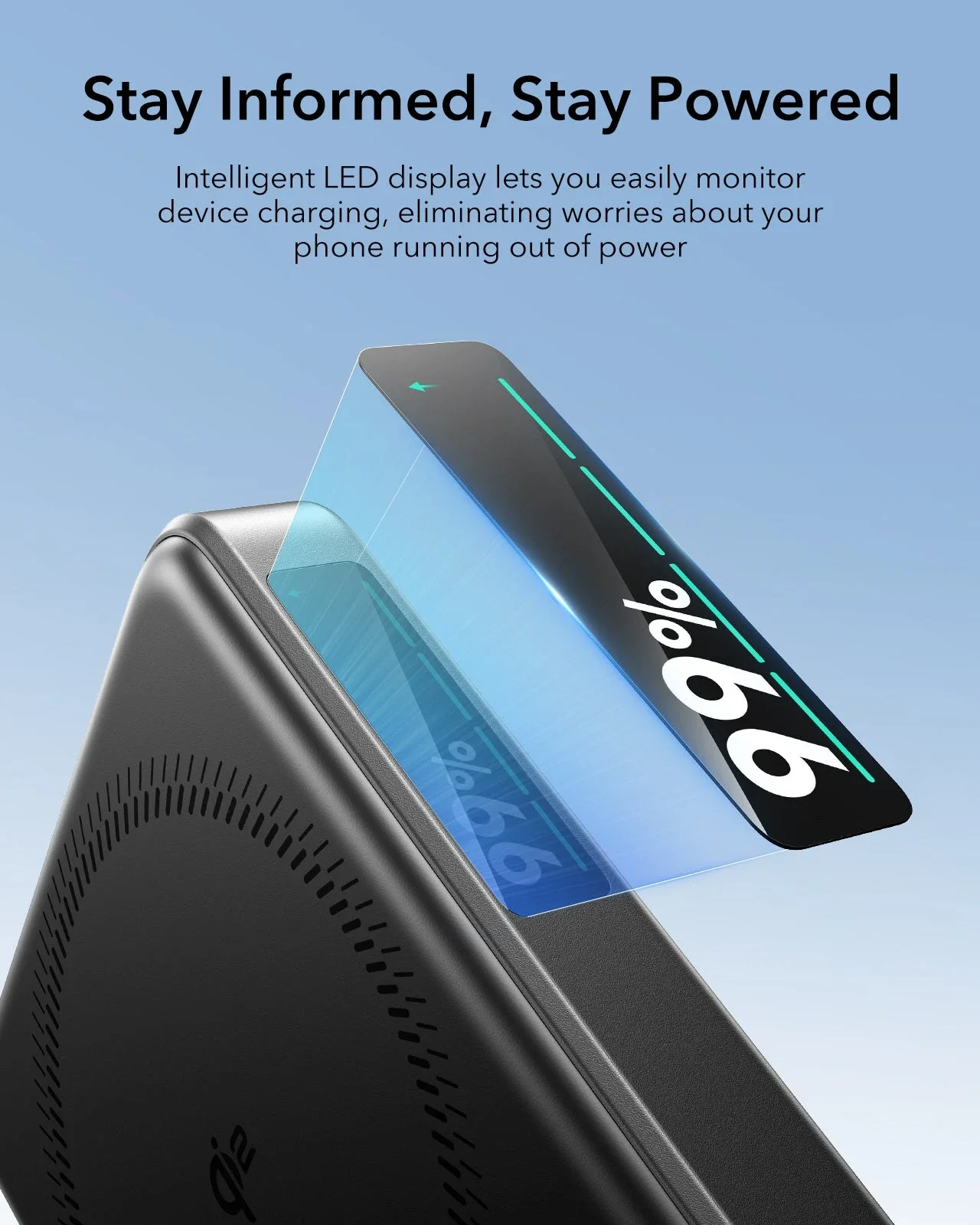 HaloLock MagSlim Wireless Power Bank (15W, 10,000 mAh, Kickstand) - Titanium - Image 5