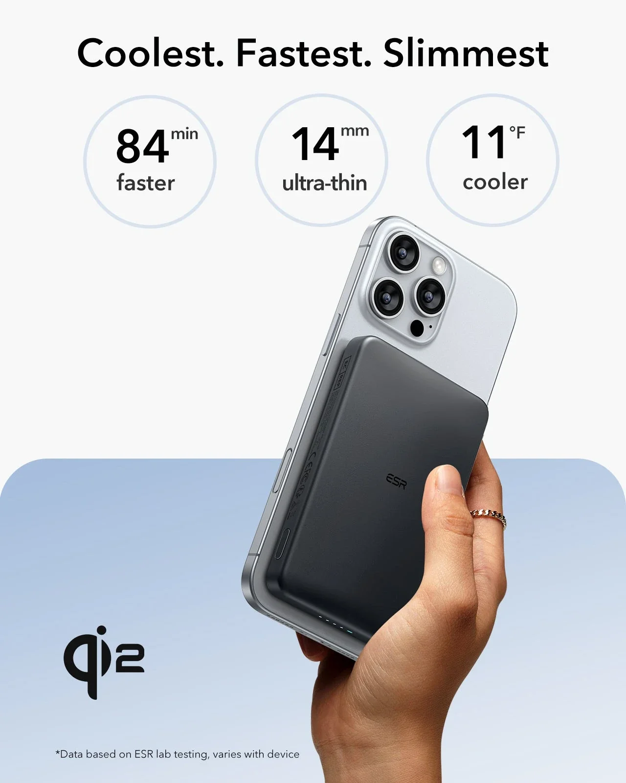 15W MagSlim Power Bank (5K) - White - Image 2