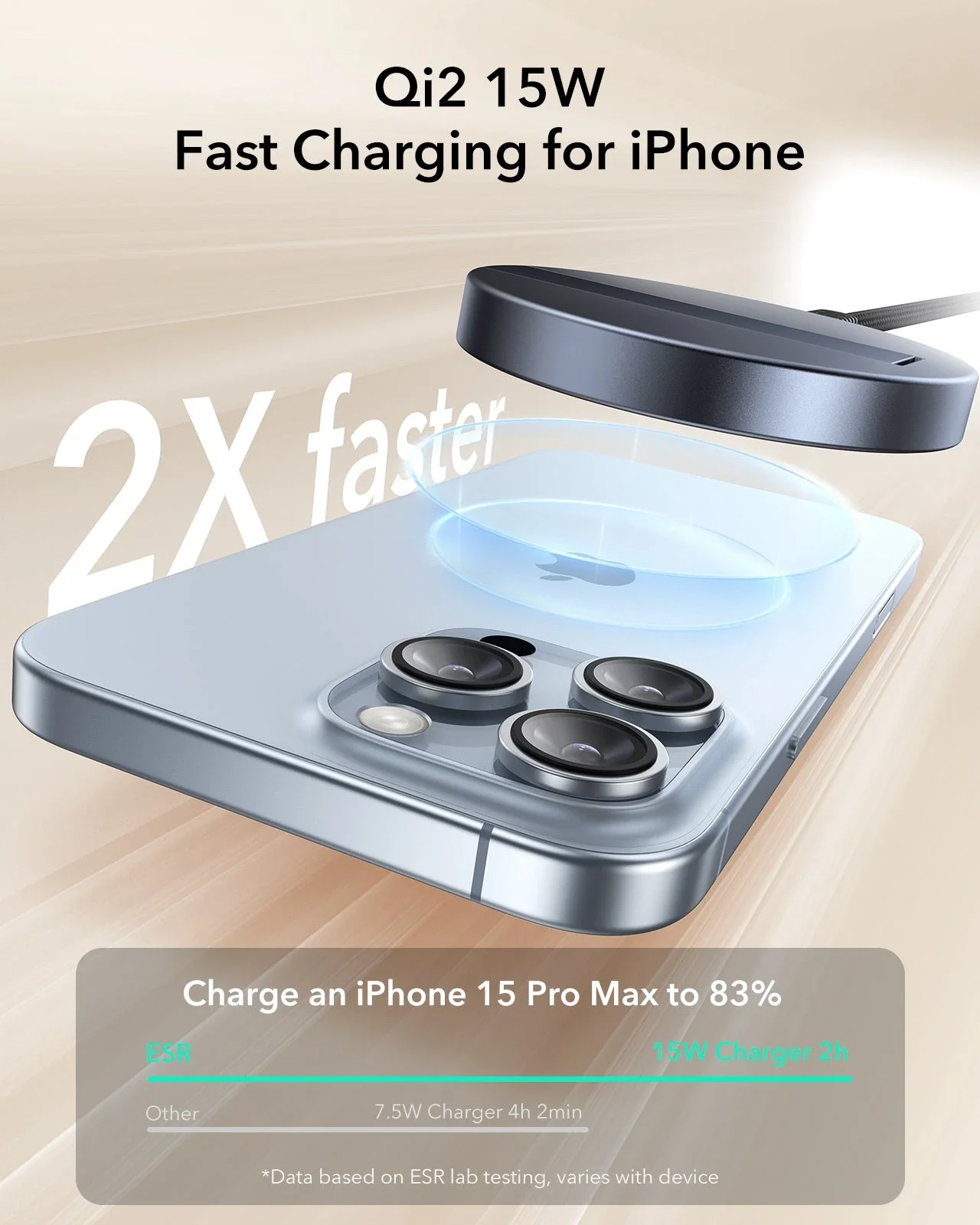 Magnetic Charging Pad (15W, Kickstand)- White - Image 2