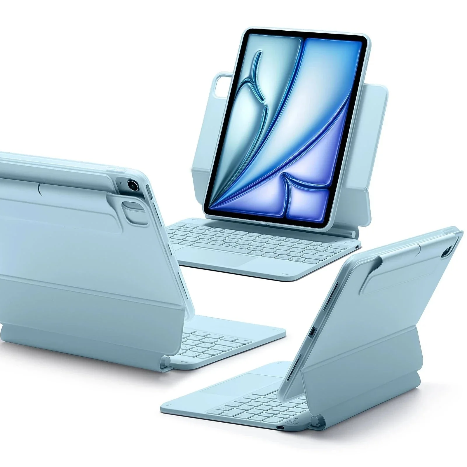 iPad Air 11" (M4) 2026 Rebound Magnetic Keyboard Case 360 - US Layout-Blue