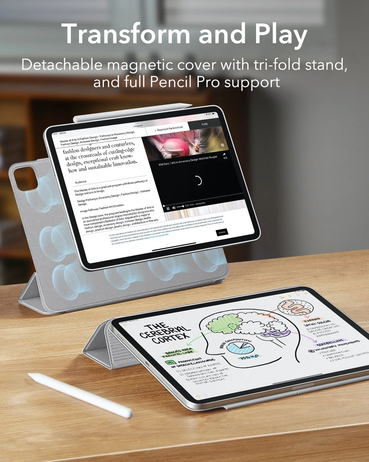 iPad Pro 13" (2025) Rebound Magnetic Case - Grey - Image 7