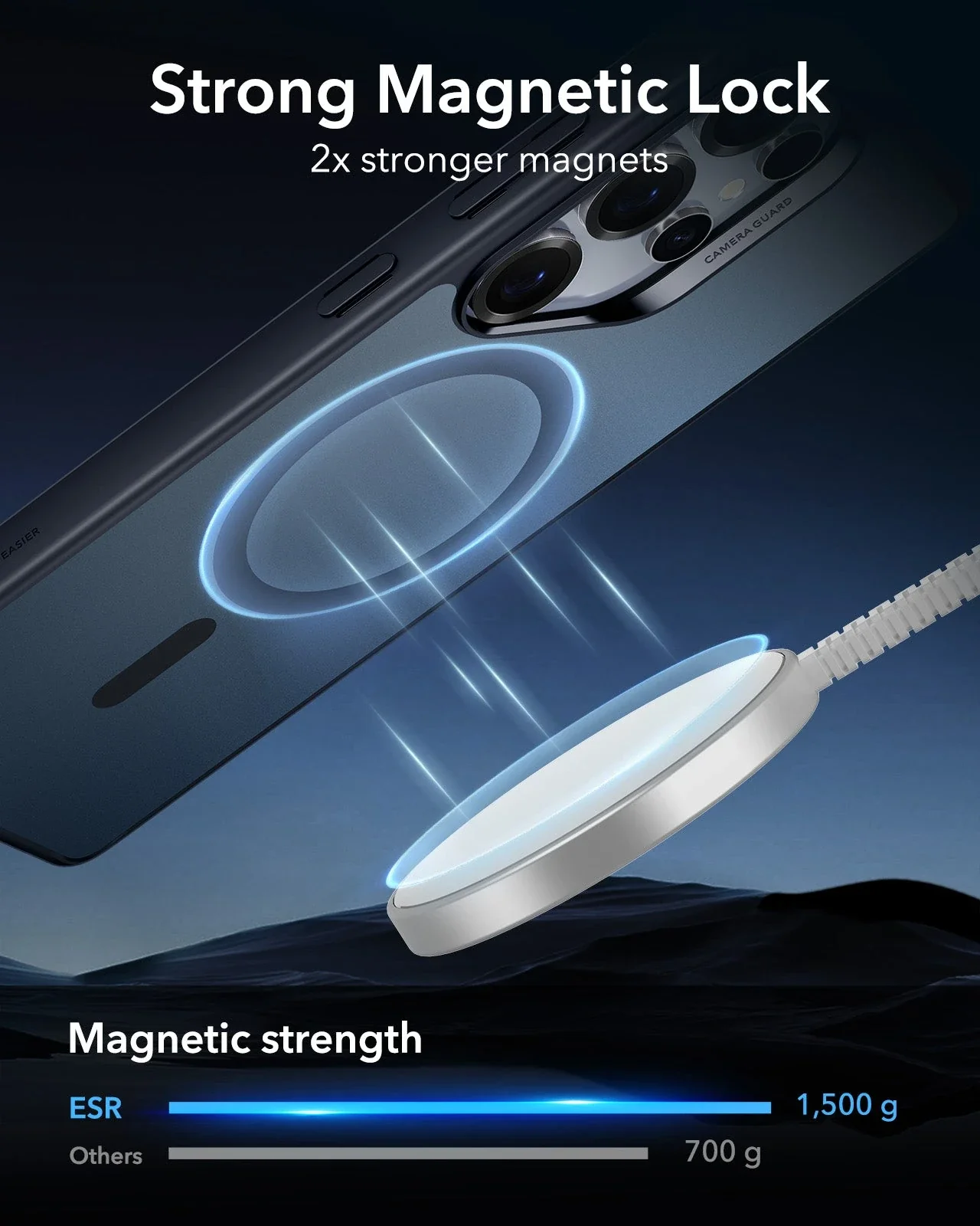 Galaxy S25 Ultra HaloLock Classic Hybrid Case - Frosted Blue - Image 3