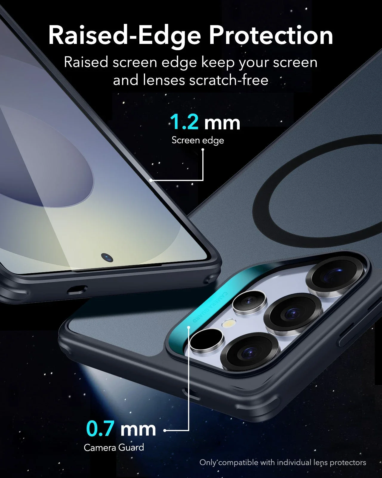 Galaxy S25 Ultra HaloLock Classic Hybrid Case - Frosted Blue - Image 4