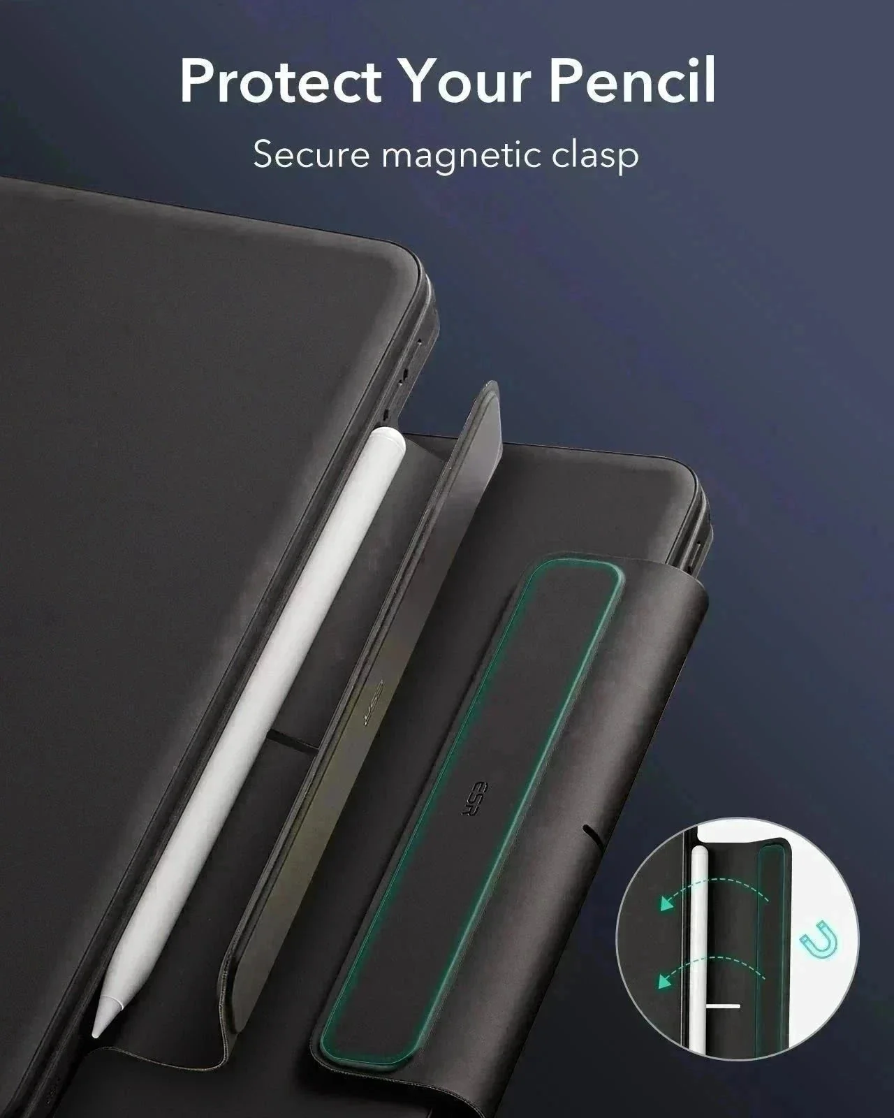 iPad Pro 13″ (2025) Set: Rebound 360 Magnet-Tastaturhülle & Armorite-Panzerschutzfolien - DE Layout-Schwarz - Image 5