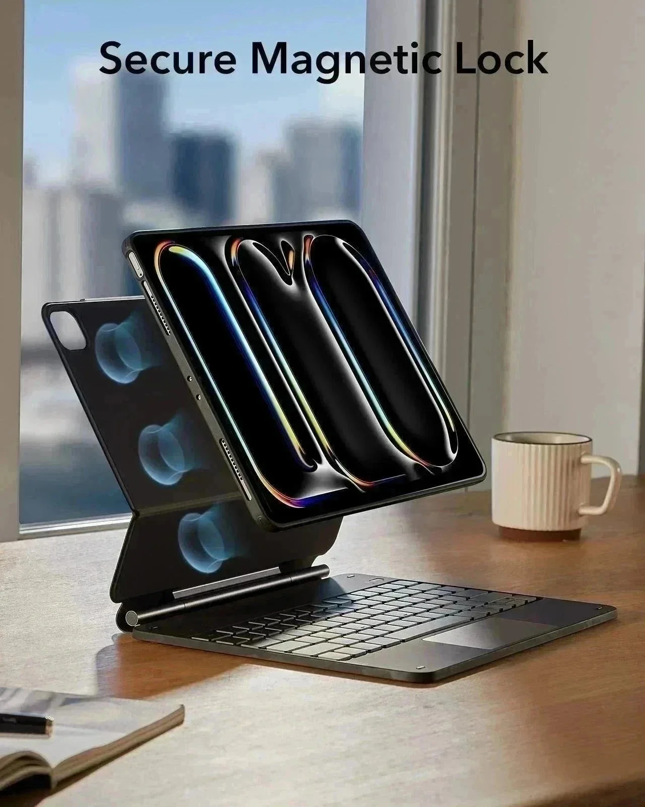iPad Pro 13″ (2025) Rebound Magnetic Keyboard Case 360 - US Layout-Black - Image 7