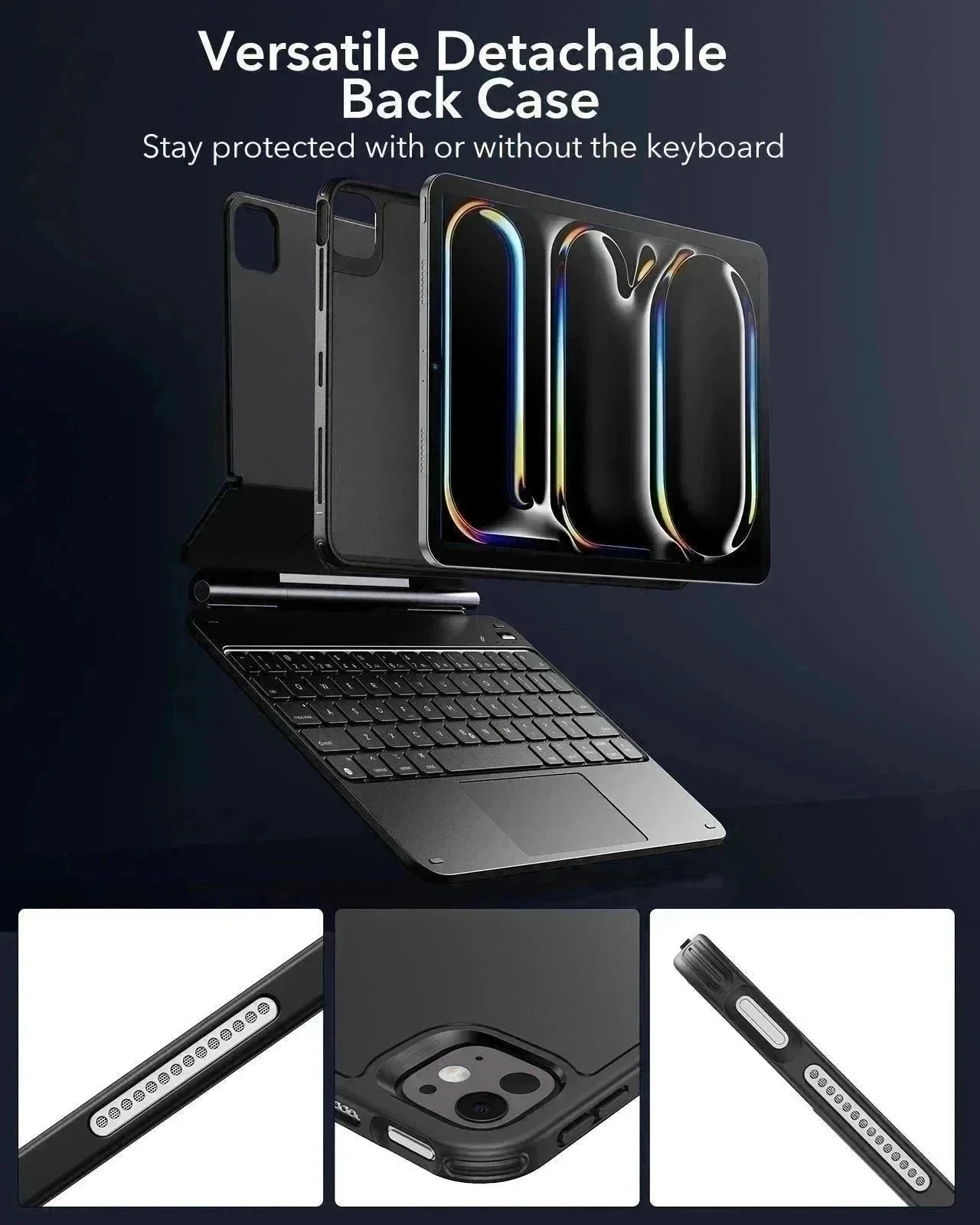 iPad Pro 13″ (2025) Rebound Magnetic Keyboard Case 360 - US Layout-Black - Image 8