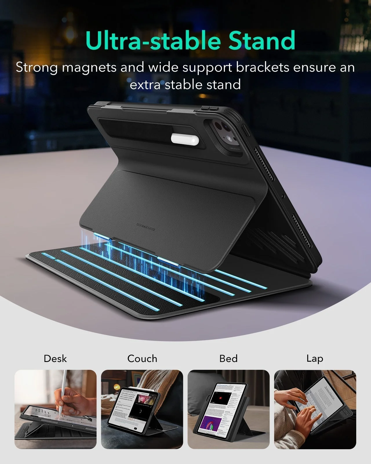iPad Pro 13″ (2024) Shift Magnetic Case with Pencil Bundle - Navy Blue - Image 5