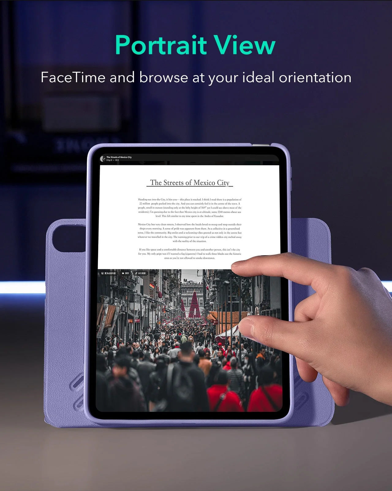 iPad 11" (A18) 2026 Shift Magnetic Case - Purple - Image 5