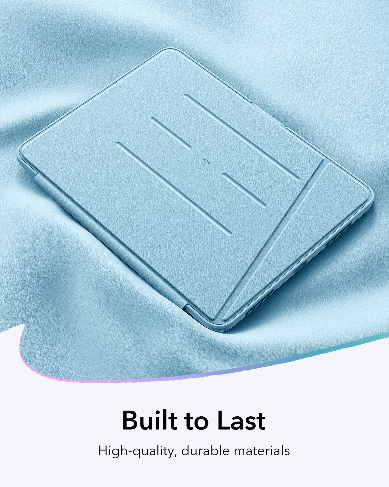 iPad 11" (A18) 2026 Flip Magnetic Case with Pencil Holder - Sky Blue - Image 9