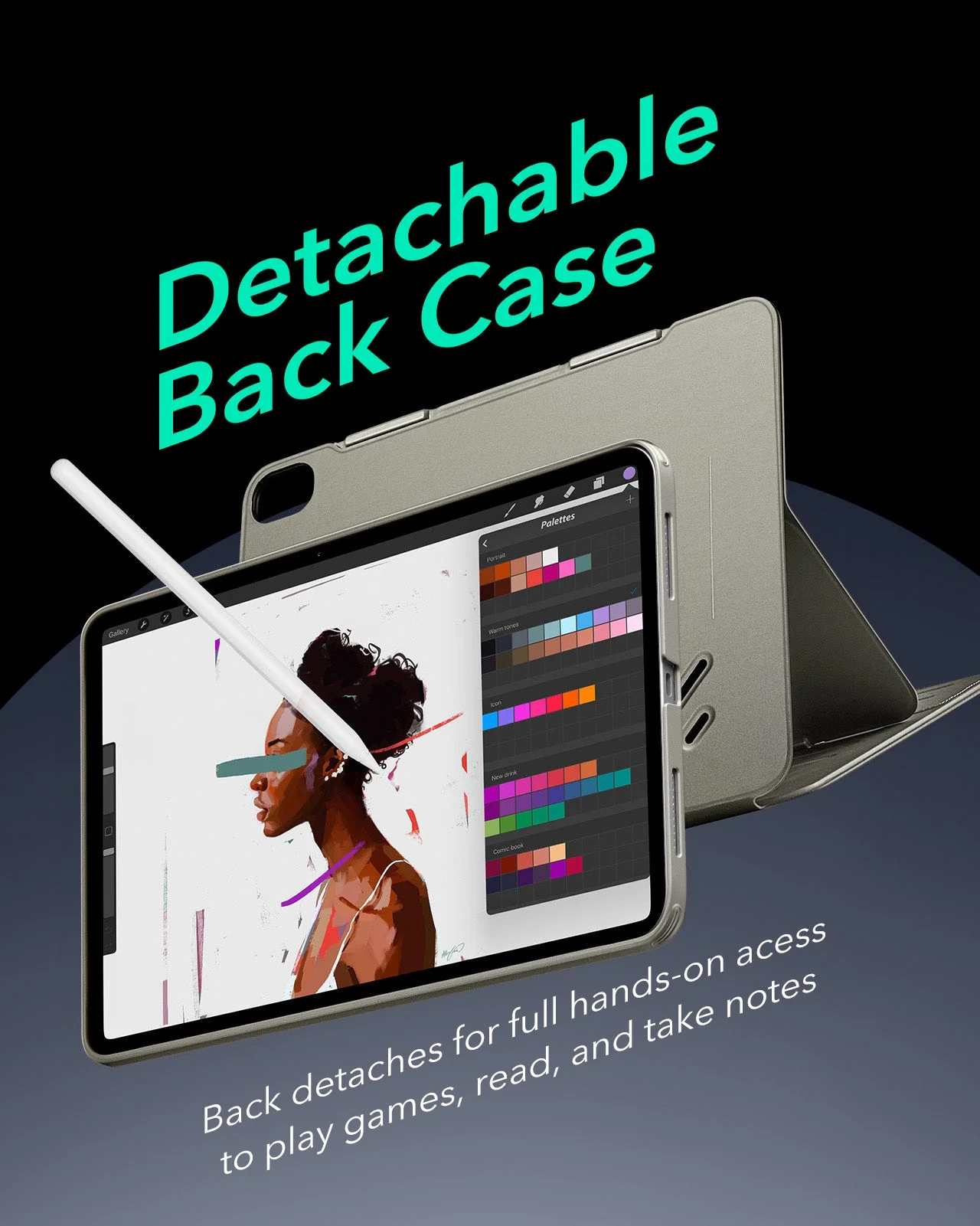 iPad 11" (A18) 2026 Shift Magnetic Case - Titanium - Image 5