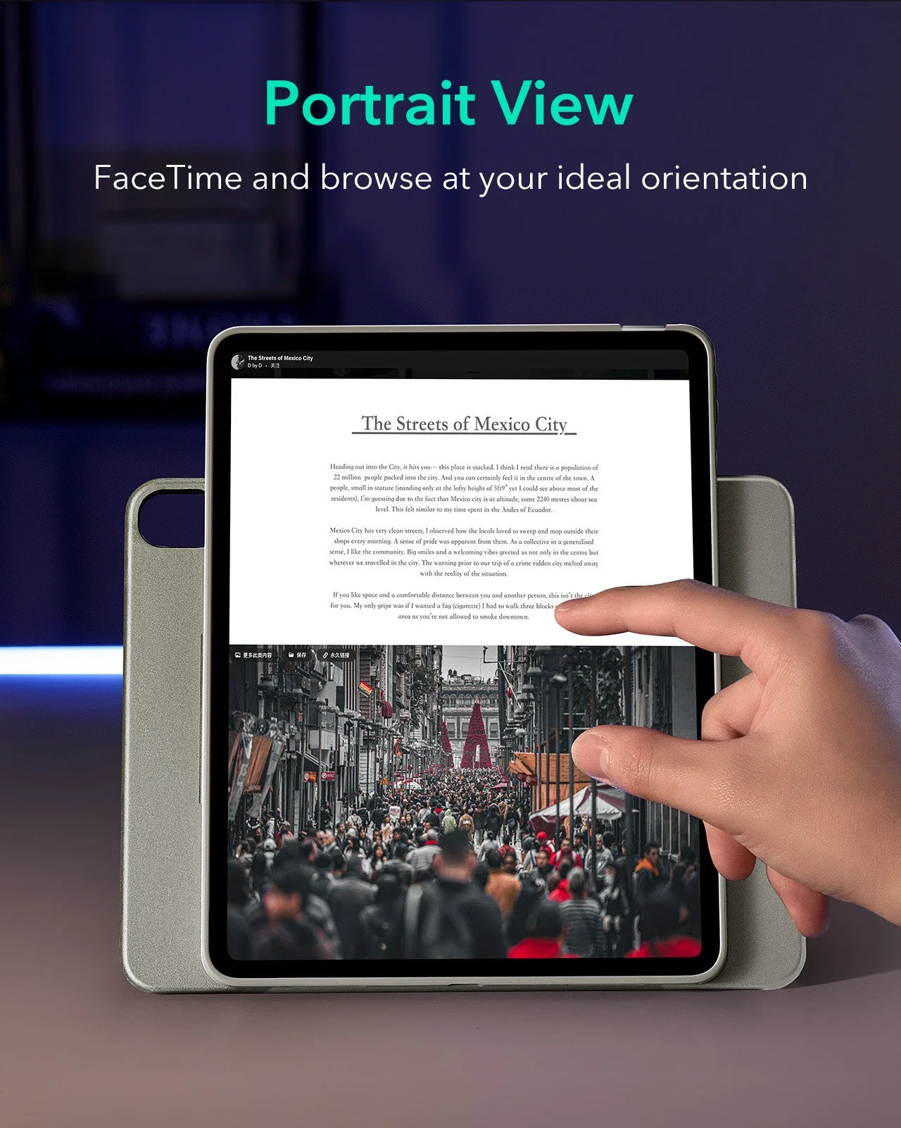 iPad 11" (A18) 2026 Shift Magnetic Case - Titanium - Image 6