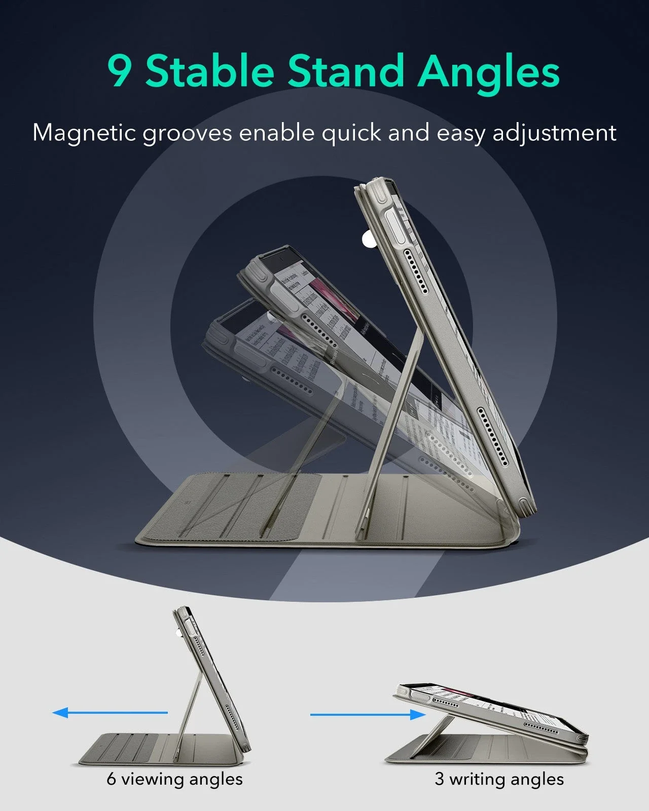 iPad 11" (A18) 2026 Shift Magnetic Case - Titanium - Image 7
