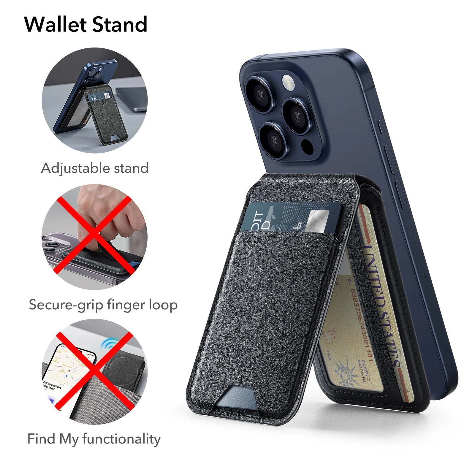 Special Offer-Vegan Leather Wallet Stand (HaloLock) - Image 6