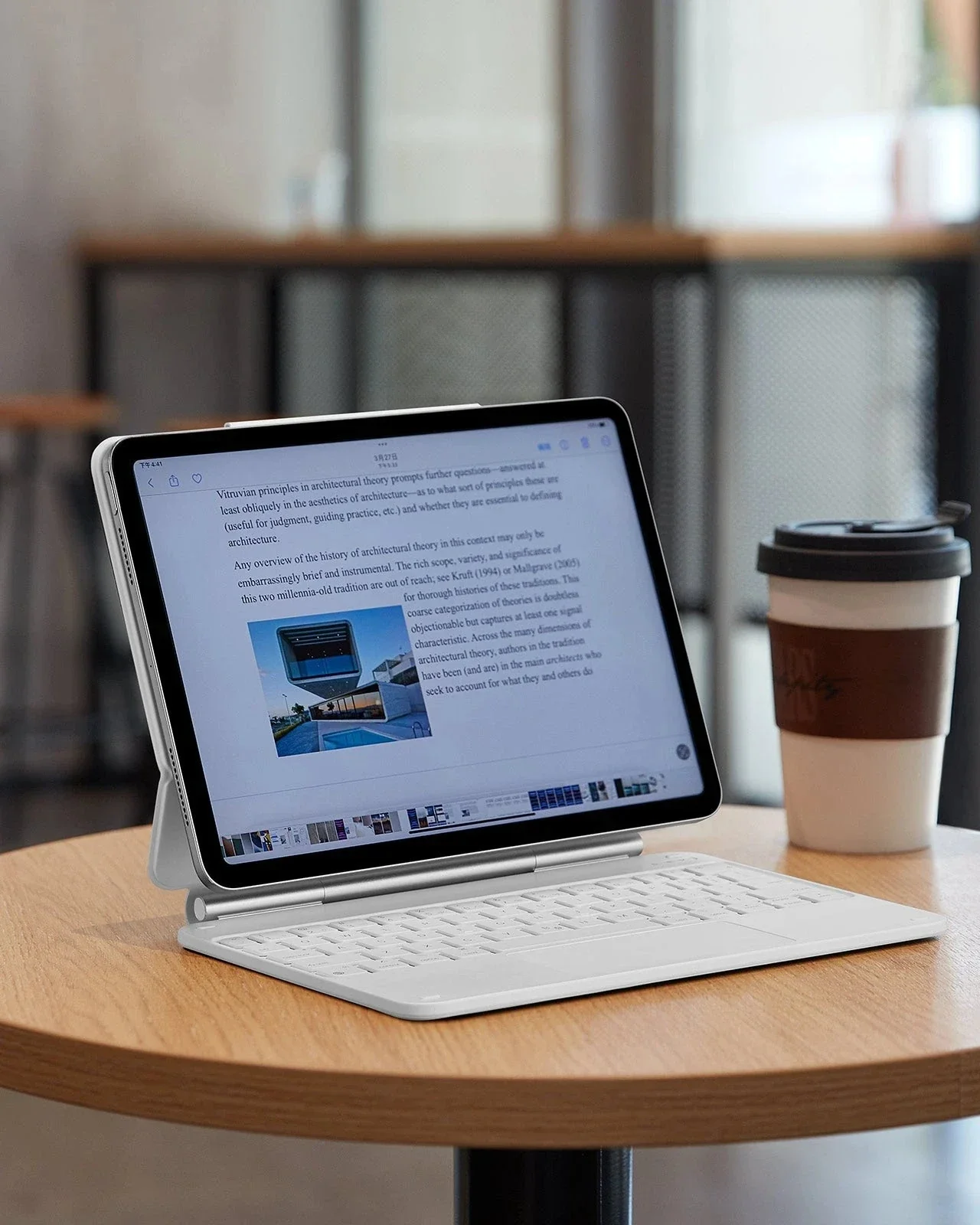iPad 2026 Entry-level Rebound Magnetic Keyboard Case - US Layout-White - Image 9